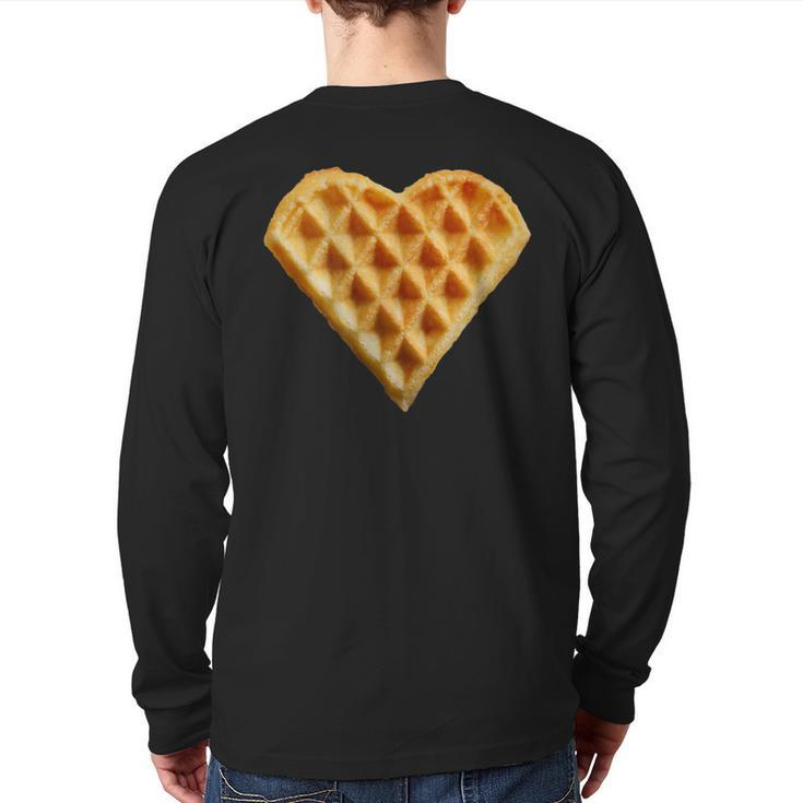 Waffle Heart For Waffle Lovers Back Print Long Sleeve T-shirt