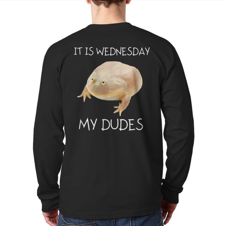 It Is Wednesday My Dudes Back Print Long Sleeve T-shirt