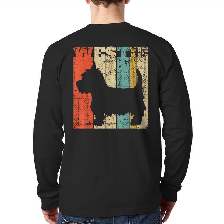 West Highland Terrier Westie Retro Vintage Back Print Long Sleeve T-shirt
