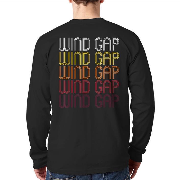 Wind Gap Pa Vintage Style Pennsylvania Back Print Long Sleeve T-shirt