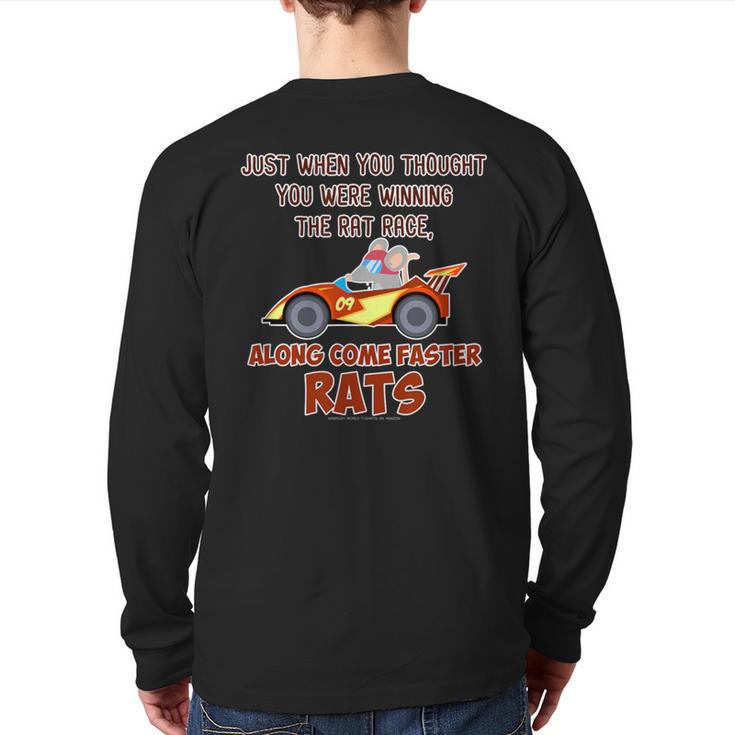 Winning The Rat Race Along Come Faster Rats Animal Back Print Long Sleeve T-shirt