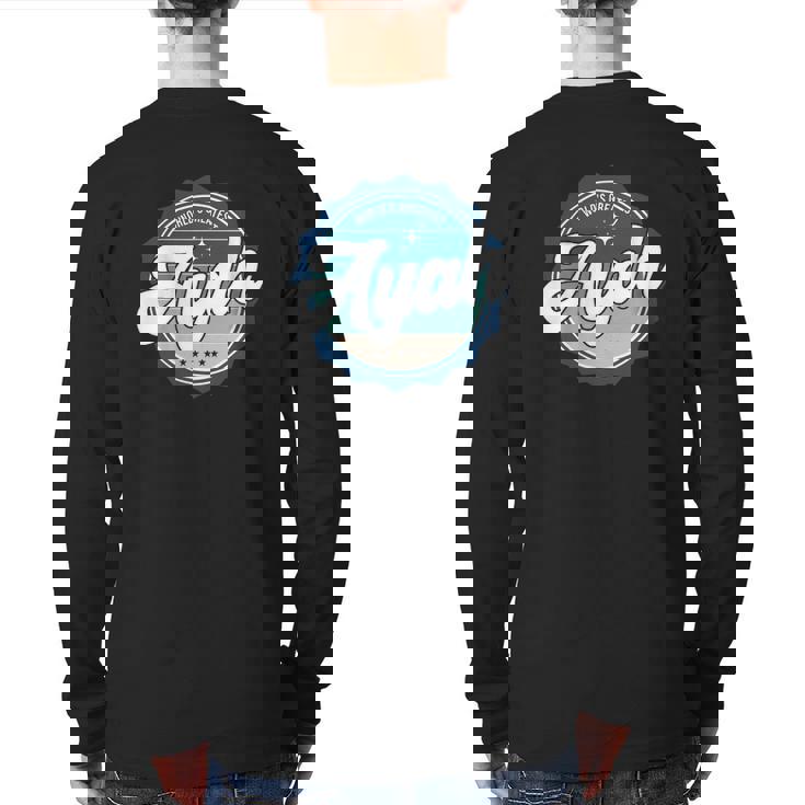 World's Greatest Ayah Indonesian Dad Back Print Long Sleeve T-shirt