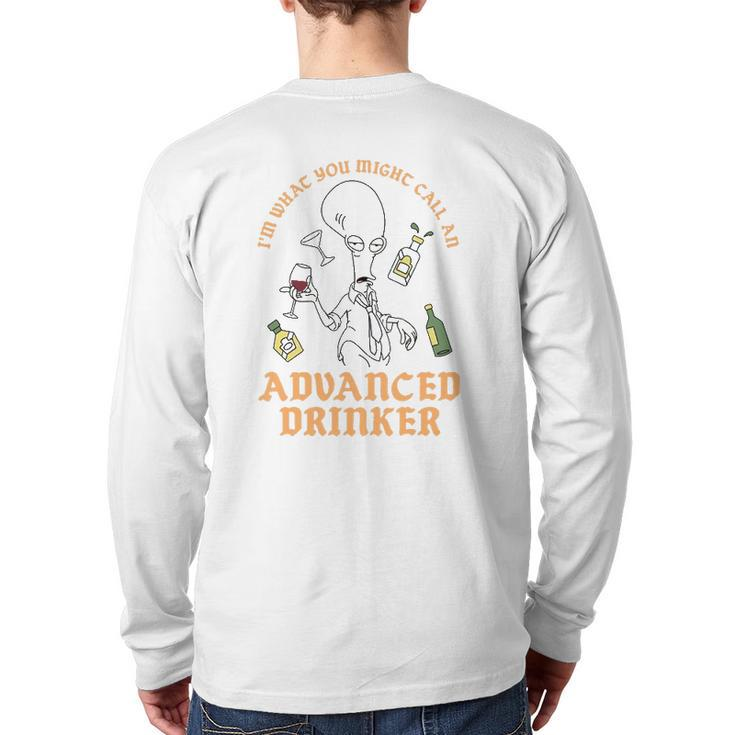 American Dad Advanced Drinker Back Print Long Sleeve T-shirt