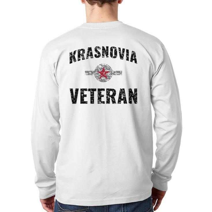 Army War In Krasnovia Veteran Back Print Long Sleeve T-shirt
