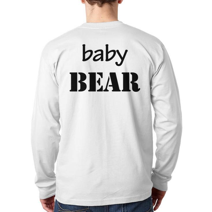 Baby Papa Bear Duo Father Son T Back Print Long Sleeve T-shirt