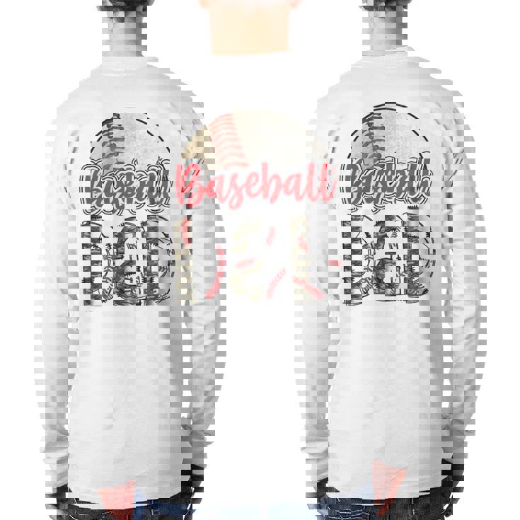 Baseball Dad V2 Back Print Long Sleeve T-shirt