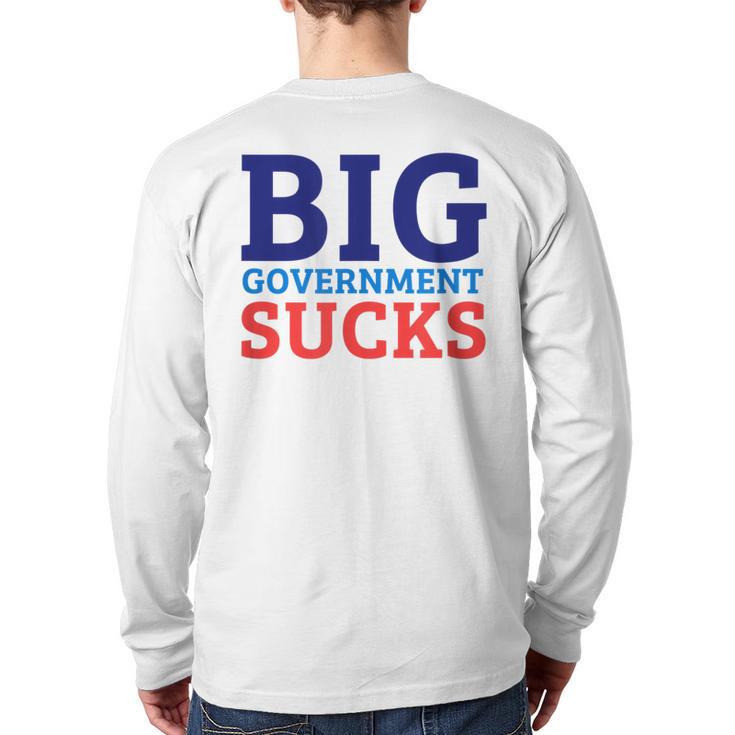 Big Government Sucks T Back Print Long Sleeve T-shirt