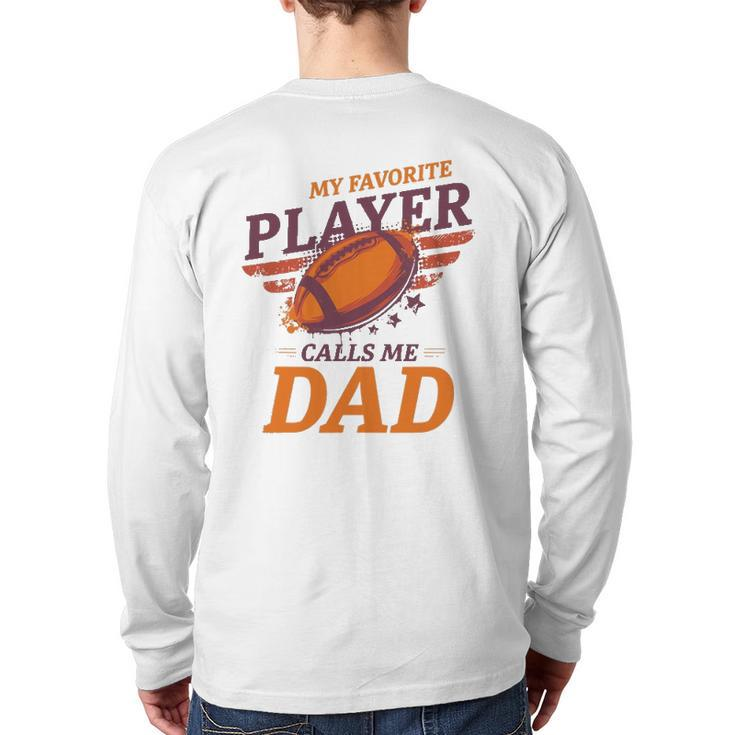 Cheer Dad And Husband Football Favorite Child Back Print Long Sleeve T-shirt