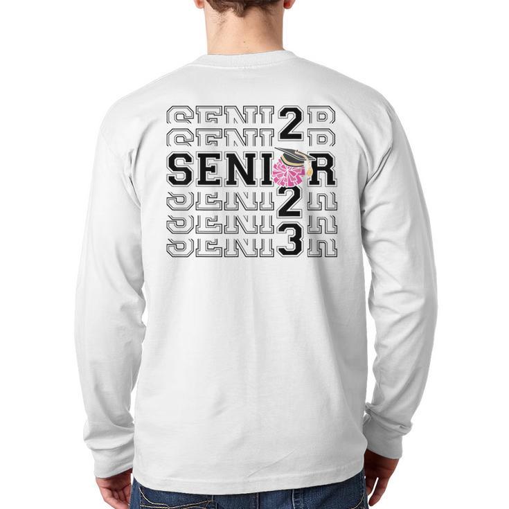 Cheerleader Cheer Senior Class Of 2023 Graduation Back Print Long Sleeve T-shirt