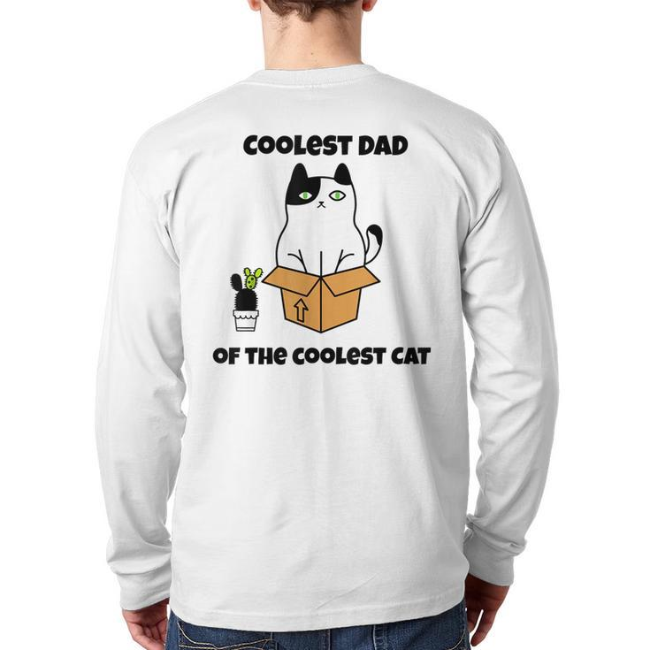 Coolest Dad Of The Coolest Cat Father's Day Cat Lover Back Print Long Sleeve T-shirt