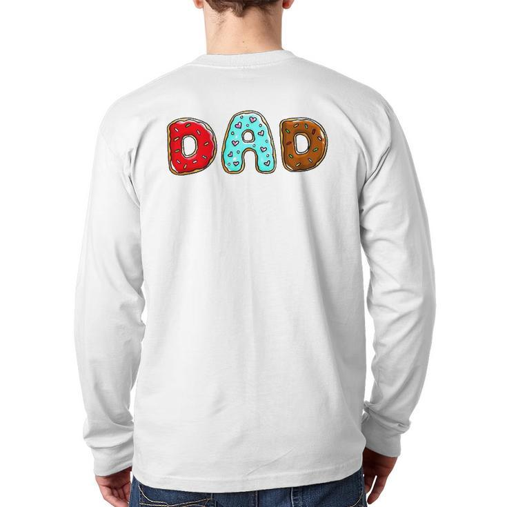 Dad Donuts Doughnut Day 2022 Back Print Long Sleeve T-shirt