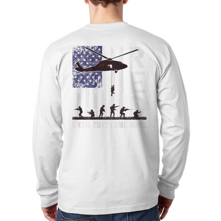 On Friday We Wear Red Friday Military Us Flag Print On Back Back Print Long Sleeve T-shirt