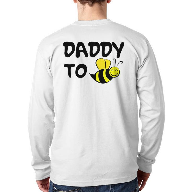 Daddy To Be Promoted To Dad Soon To Be Father's Day Back Print Long Sleeve T-shirt