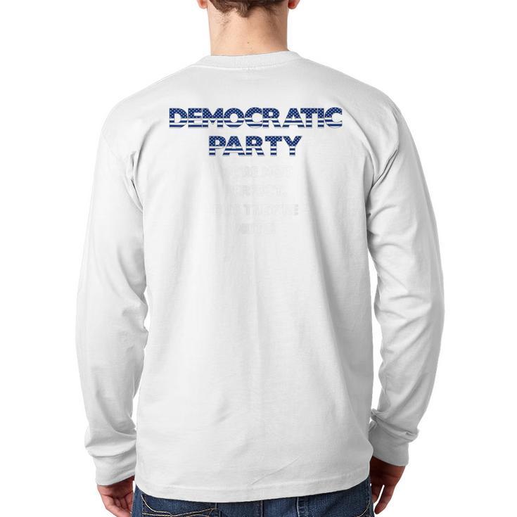 Democratic Party Progressive Back Print Long Sleeve T-shirt