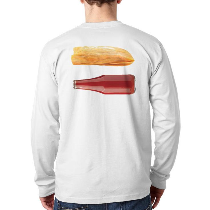 Tamales And Ketchupfor Dad On Father's Day Back Print Long Sleeve T-shirt