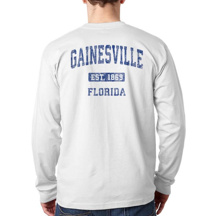 Gainesville Florida Fl Vintage Athletic Sports Back Print Long Sleeve T-shirt