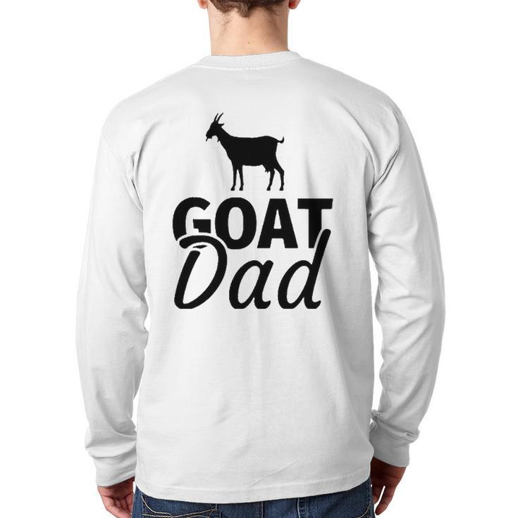 The Goatfather Goat Father Lover Back Print Long Sleeve T-shirt