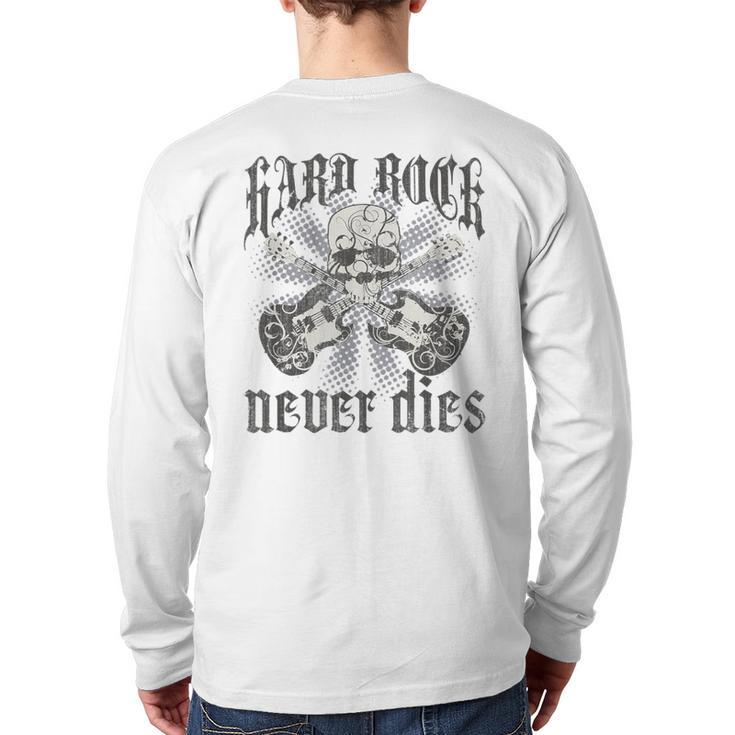 Hard Rock Never Dies Retro Vintage Back Print Long Sleeve T-shirt