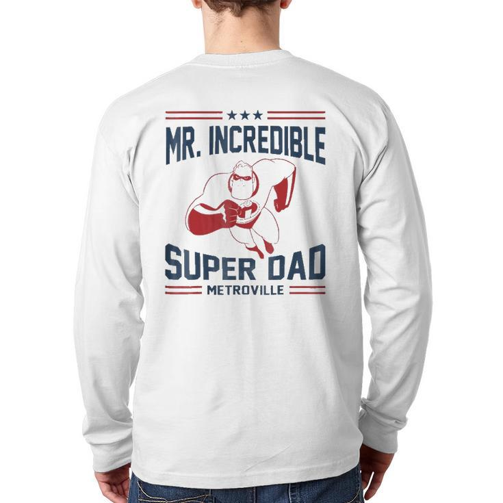 The Incredibles Mr Super Dad Metroville Back Print Long Sleeve T-shirt