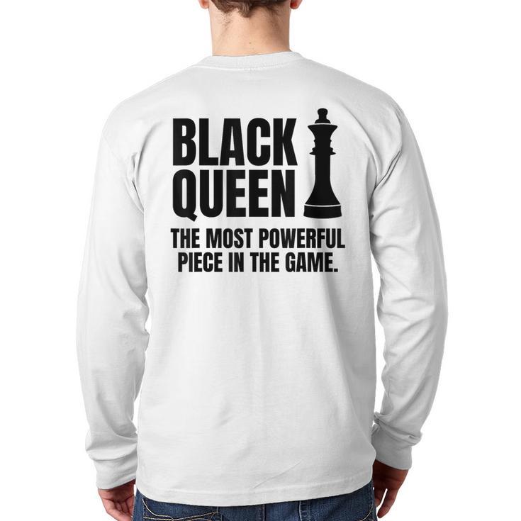 Inspiring Black Queen Back Print Long Sleeve T-shirt