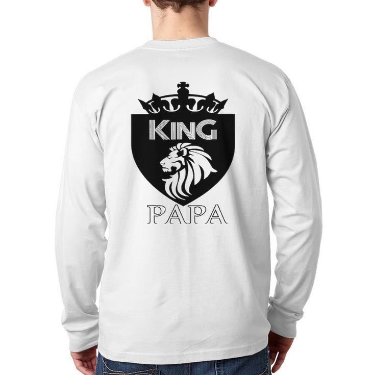 King Papa Dad King Back Print Long Sleeve T-shirt