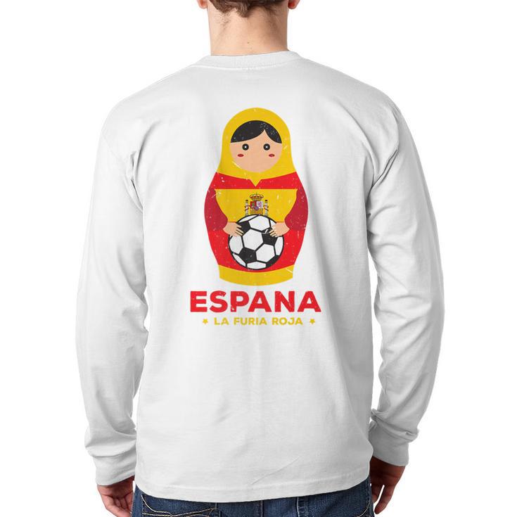 Matryoshka Spain 2018 Dolls Espana Team Back Print Long Sleeve T-shirt