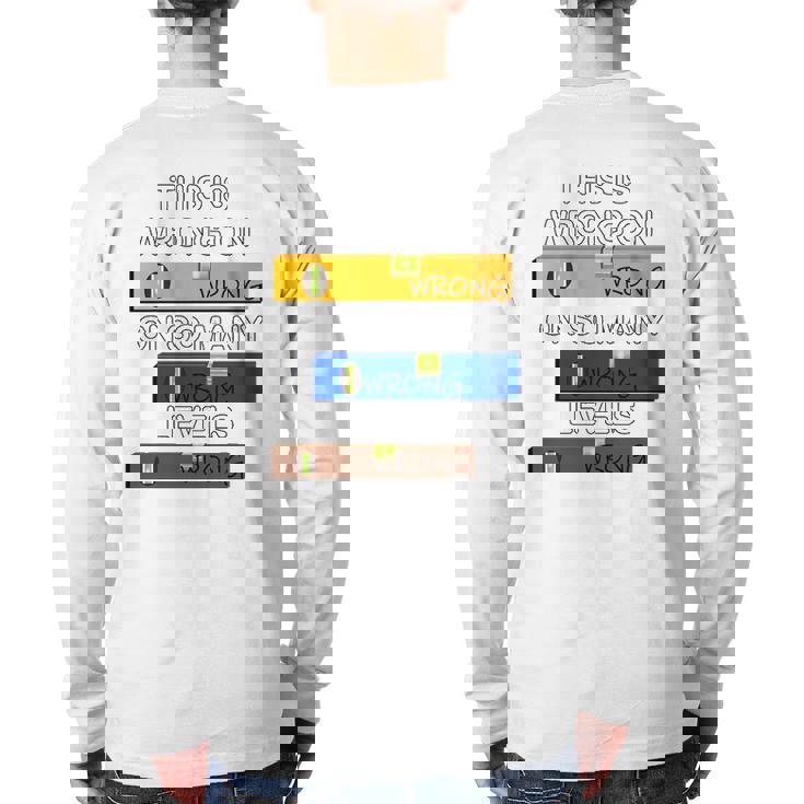 Mens Construction Handyman Joke Pun Tools Dad Contractor Back Print Long Sleeve T-shirt