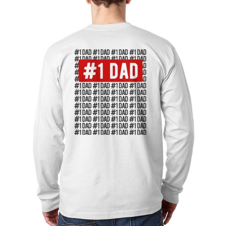 Number One Dad Apparel Number 1 Dad Back Print Long Sleeve T-shirt