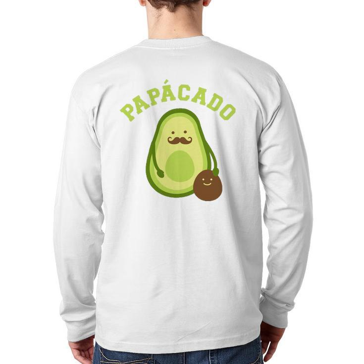 Papá Papácado Avocado Dad Back Print Long Sleeve T-shirt