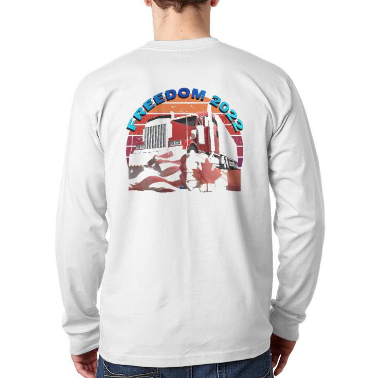 We The People Freedom 2022 Truck Drivers United Back Print Long Sleeve T-shirt