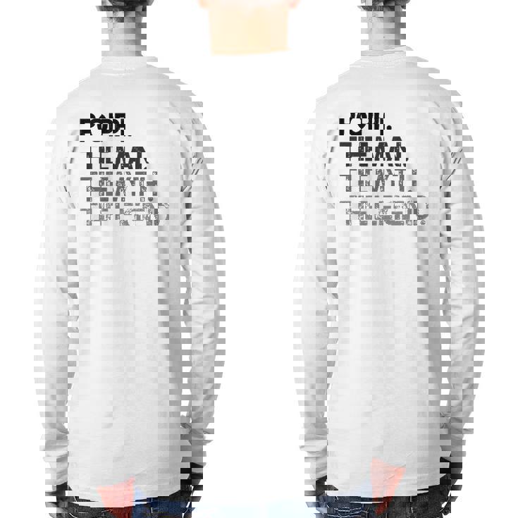 Poppi The Man The Myth Legend Back Print Long Sleeve T-shirt