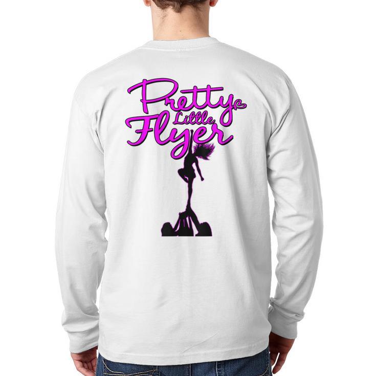 Pretty Little Flyer Cheerleading Squad Pun Back Print Long Sleeve T-shirt