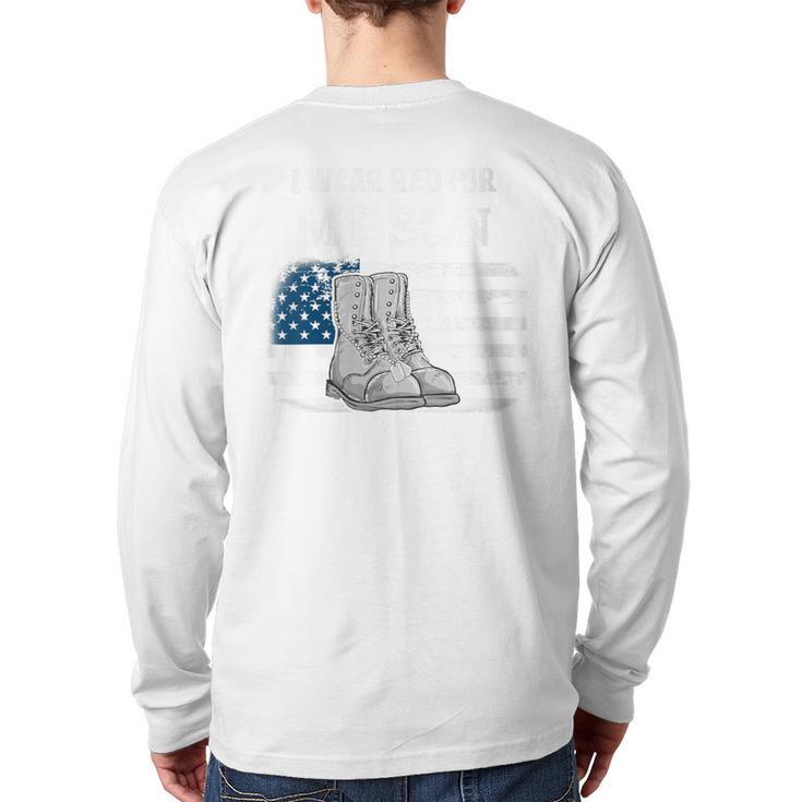 Red Friday Military Son Back Print Long Sleeve T-shirt