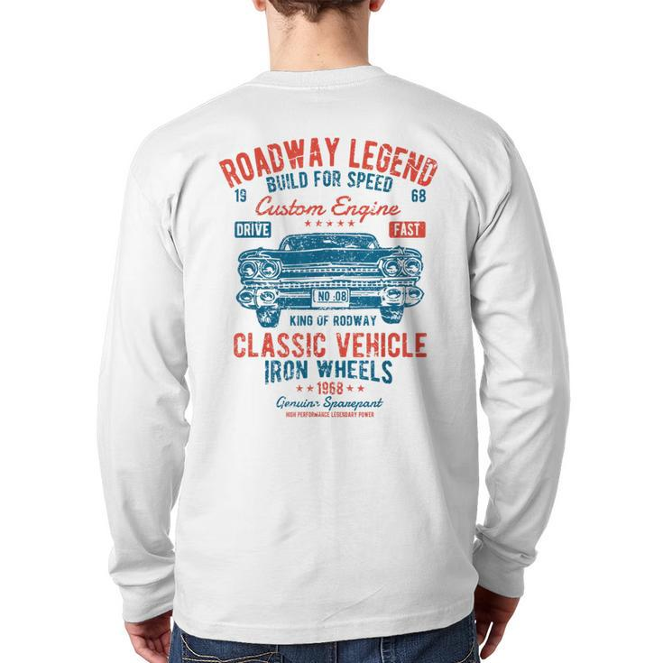 Retro Classic Car Stuff Vintage Cars Back Print Long Sleeve T-shirt