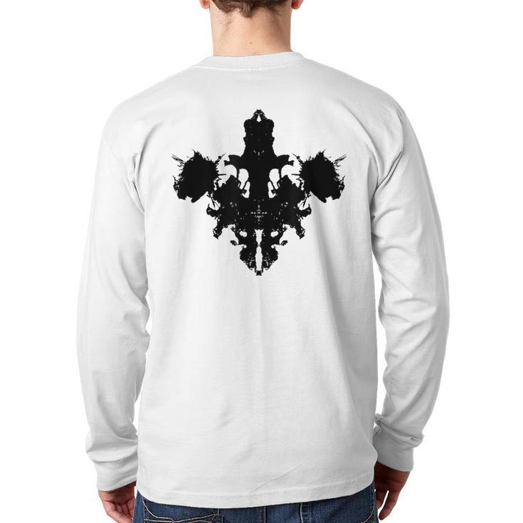 Rorschach Ink Blot Test T Psychology Back Print Long Sleeve T-shirt