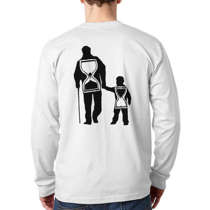 Sentimental Father S Time Is Precious Back Print Long Sleeve T-shirt