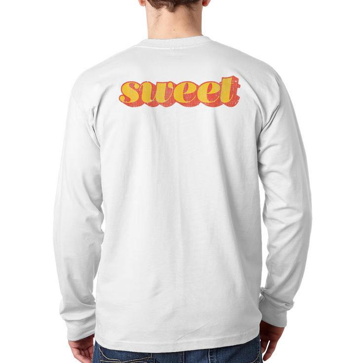 Sweet Word Retro Vintage 70S Style Back Print Long Sleeve T-shirt