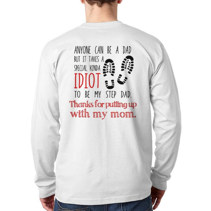 Thank You Stepdad Stepfather From Daughter Back Print Long Sleeve T-shirt