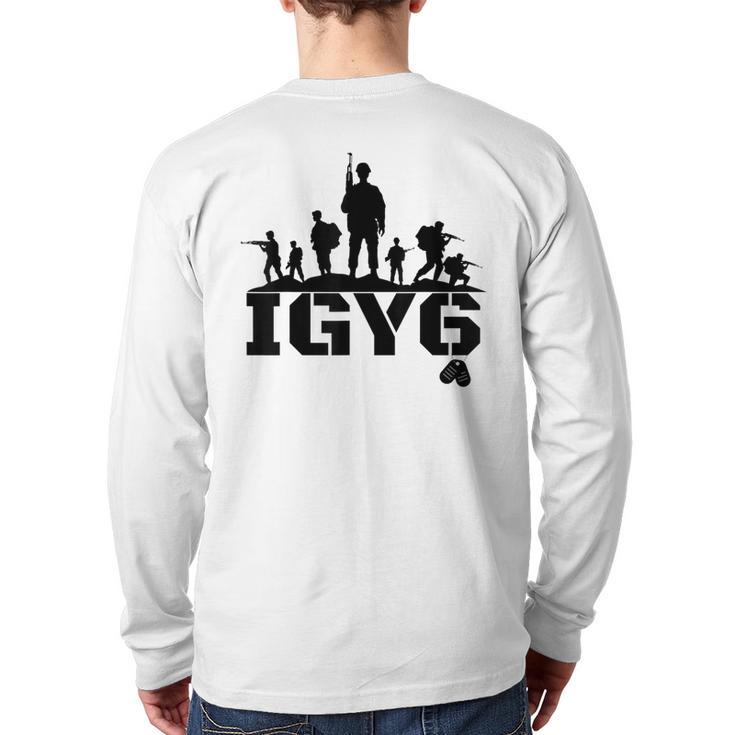 Veteran Igy6 War Vet Soldiers Back Print Long Sleeve T-shirt