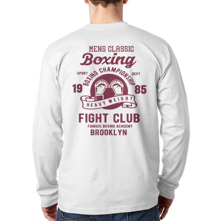 Vintage Style Boxing T Boxing Gloves Graphics Back Print Long Sleeve T-shirt
