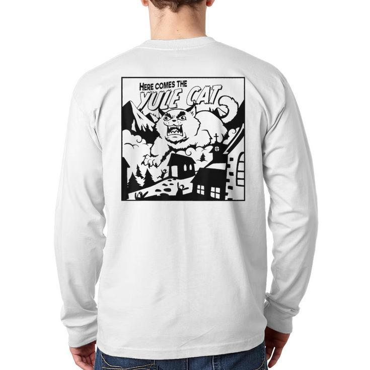 Yule Cat Back Print Long Sleeve T-shirt