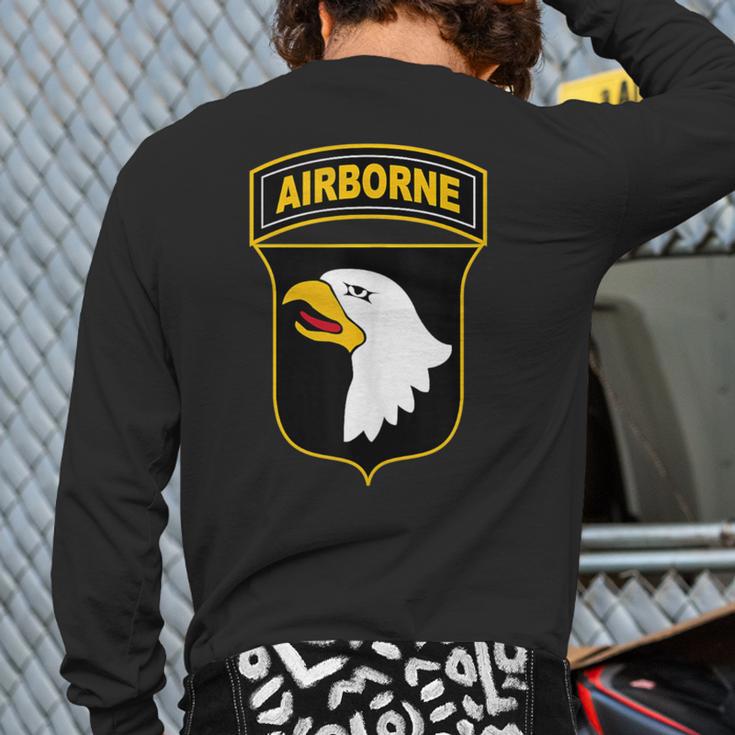 101St Airborne Division Military Veteran American Eagle Army Back Print Long Sleeve T-shirt