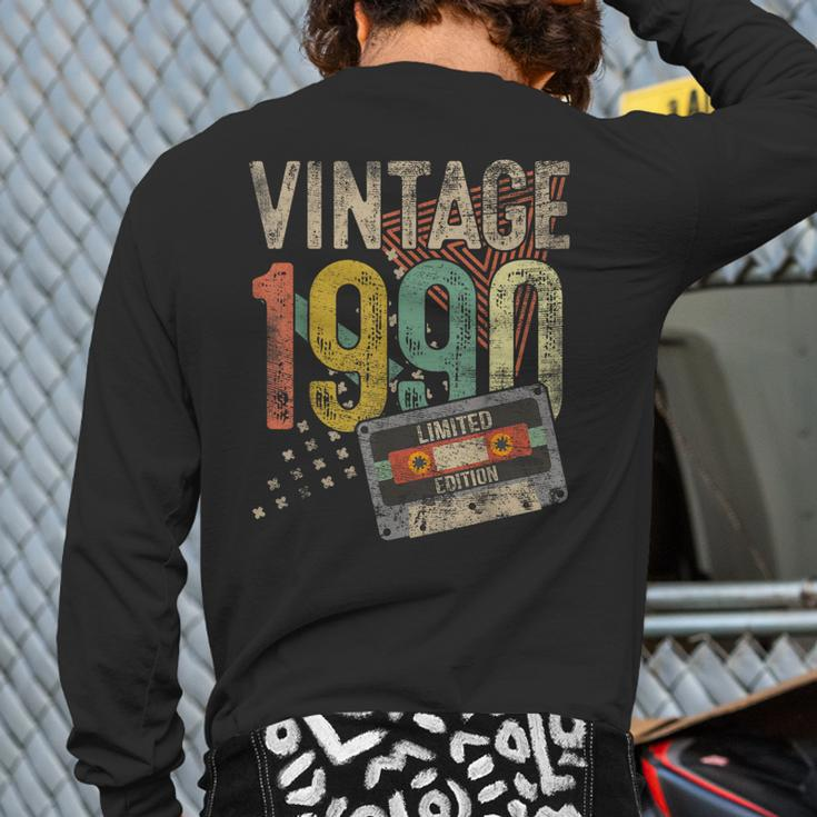 33 Year Old Vintage 1990 Limited Edition 33Rd Birthday Back Print Long Sleeve T-shirt
