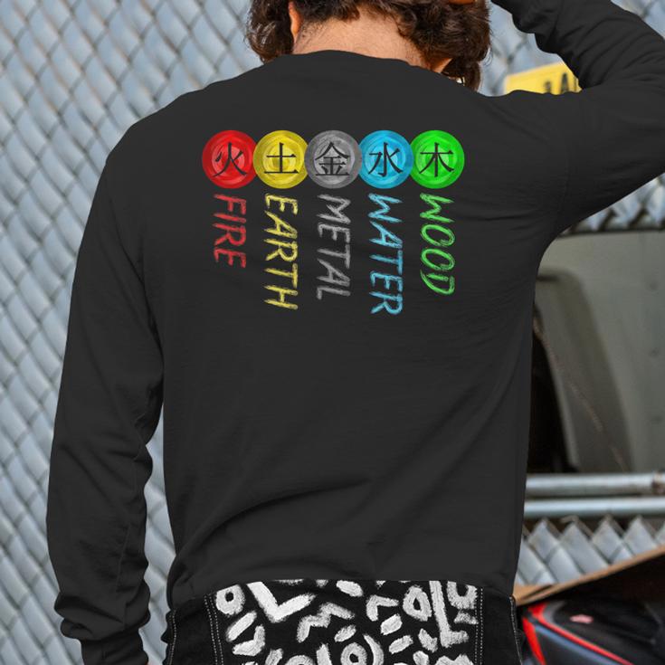 5 Elements Qigong Tradition Back Print Long Sleeve T-shirt