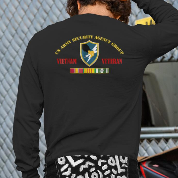 Army Security Agency Group Vietnam Veteran Back Print Long Sleeve T-shirt