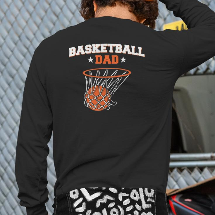 Basketballer Sport Player Father's Day Basketball Dad Back Print Long Sleeve T-shirt