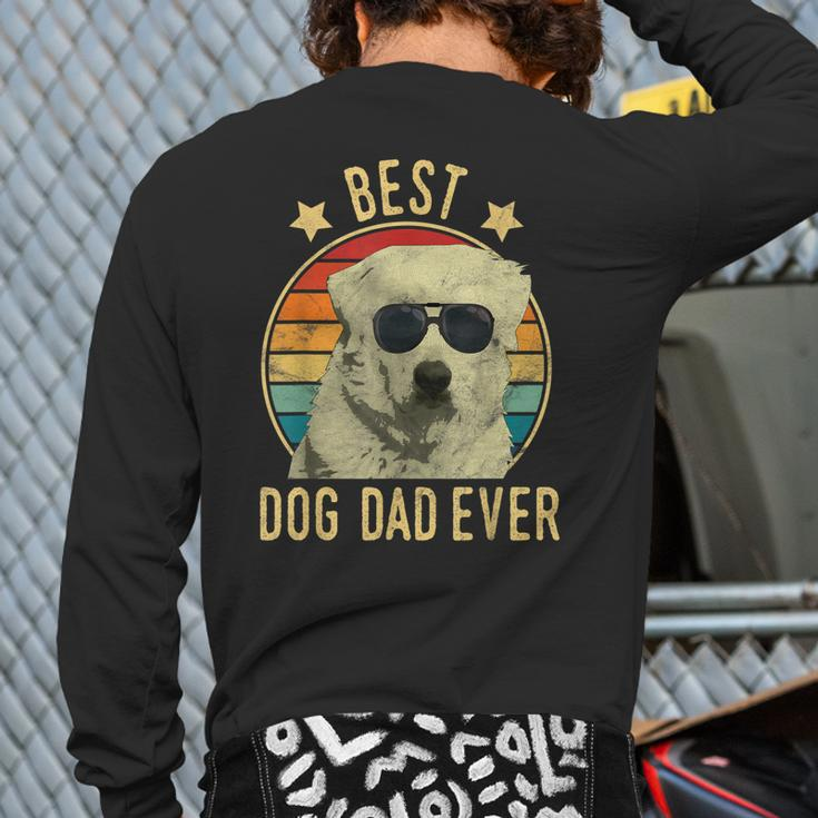 Best Dog Dad Ever Great Pyrenees Father's Day Back Print Long Sleeve T-shirt