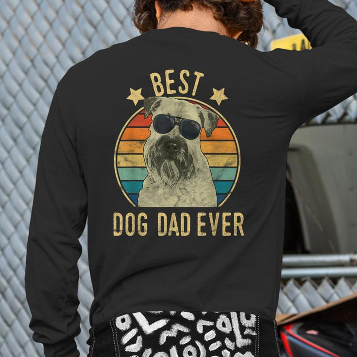 Best Dog Dad Ever Soft Coated Wheaten Terrier Father's Day Back Print Long Sleeve T-shirt