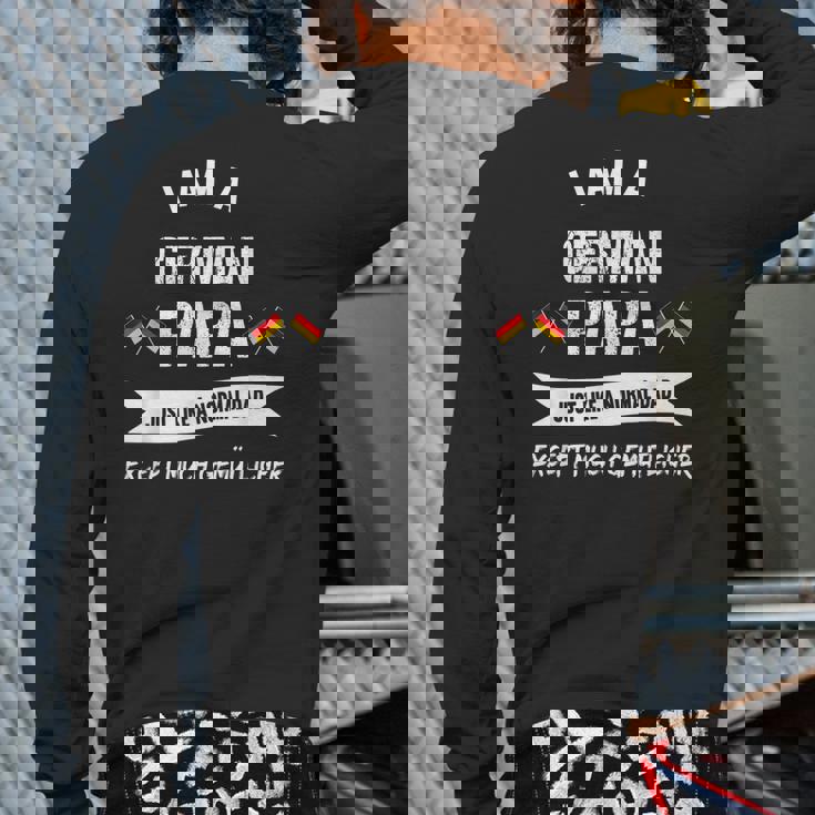 The Best German Dad German Papa Back Print Long Sleeve T-shirt The Best German Dad German Papa Back Print Long Sleeve T-shirt