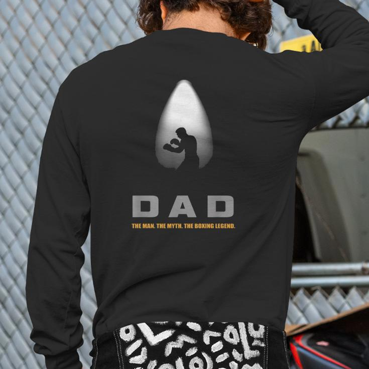 Boxing Dad Boxing Apparel Boxing Back Print Long Sleeve T-shirt